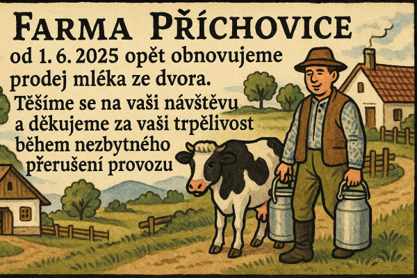 Ilustrační obrázek k aktualitě: Farma Příchovice - od 1.6.2025 opět obnovujeme 