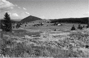 Historická fotografie osady Jizerka
