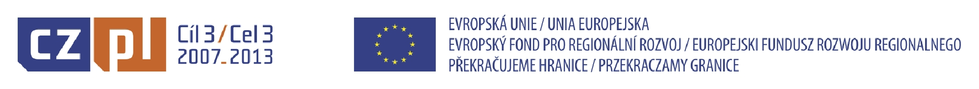Logo Evropské unie - program EU přeshraniční spolupráce Česká republika - Polsko 2007-2013